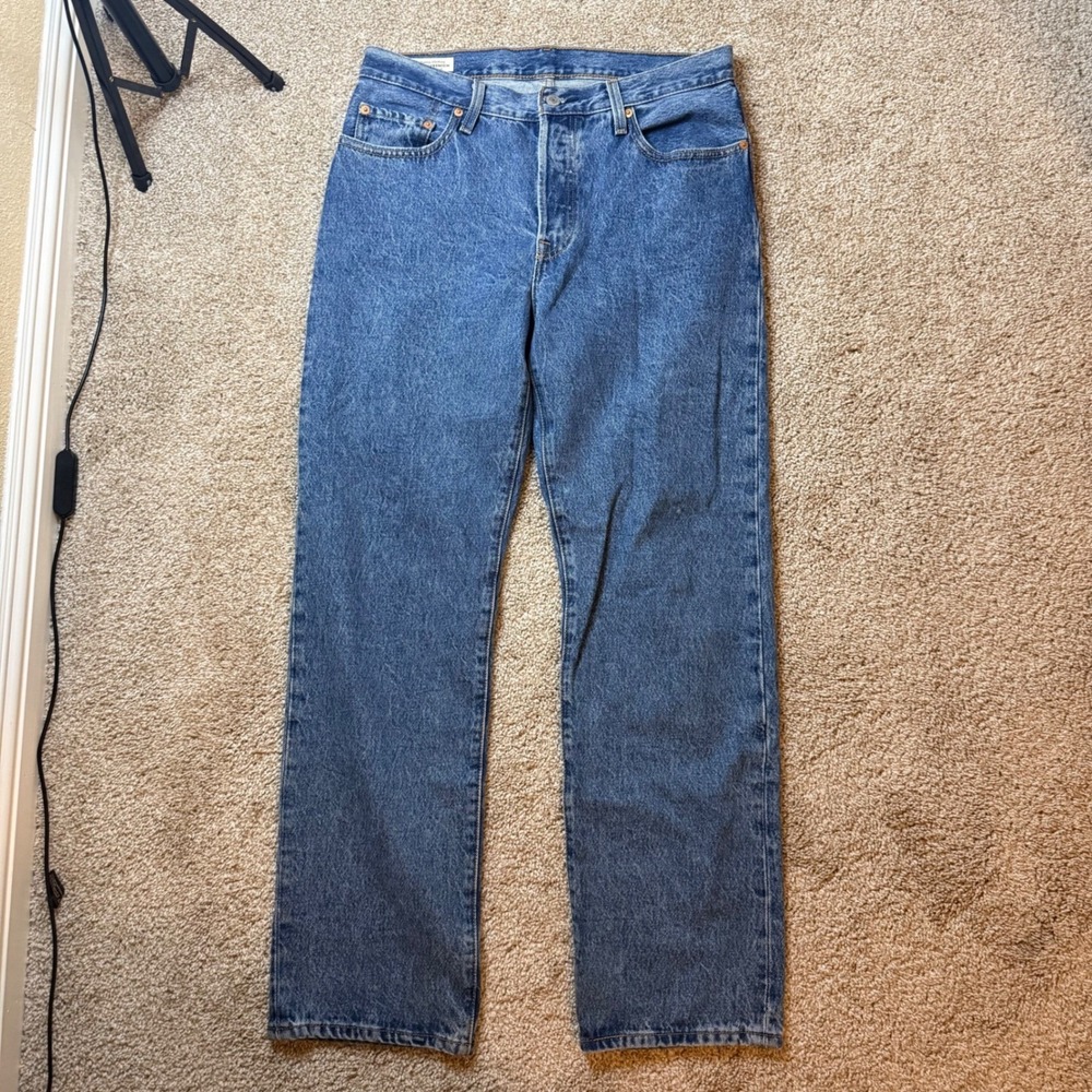 Levi's 501 '90s Jeans Women 28 Blue Straight Leg Mid Wash Premium A1959-0057